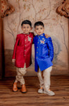 ROYALE BLUE SILK INDO WESTERN