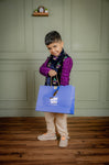 BLUE BUNDI WITH PURPLE KURTA