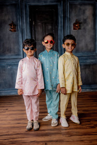 YELLOW SILK KURTA