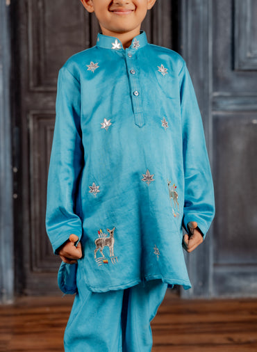 TURQUISE BLUE KURTA