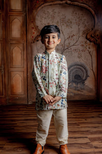 PRTINTED FRONT OPEN KURTA
