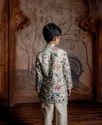 PRTINTED FRONT OPEN KURTA