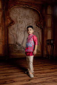 MAGENTA BUNDI KURTA