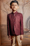 MAROON SILK JODHPURI