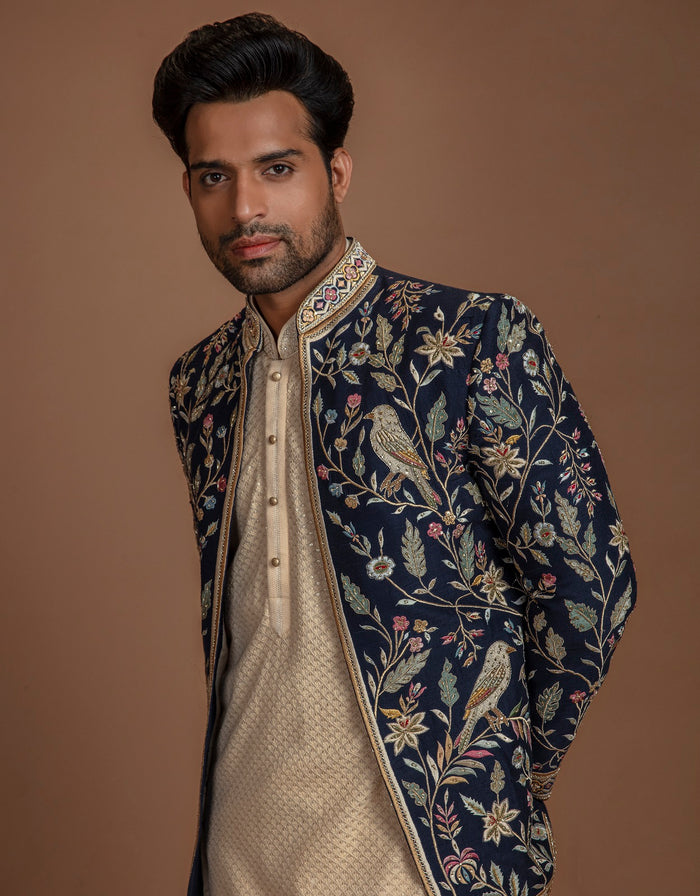 indo western with shawl