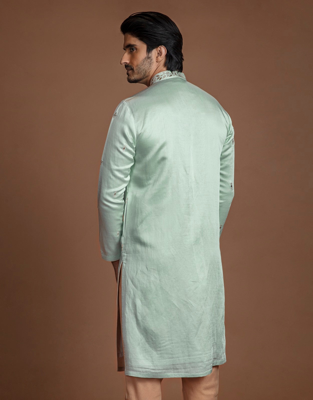 SEA GREEN APPLIQUE KURTA SET