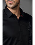 ABSTRACT FLORAL EMBROIDERY SHIRT