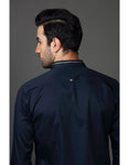 BLUE PLEETED SHIRT