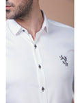 FLORAL MOTIF WHITE SHIRT