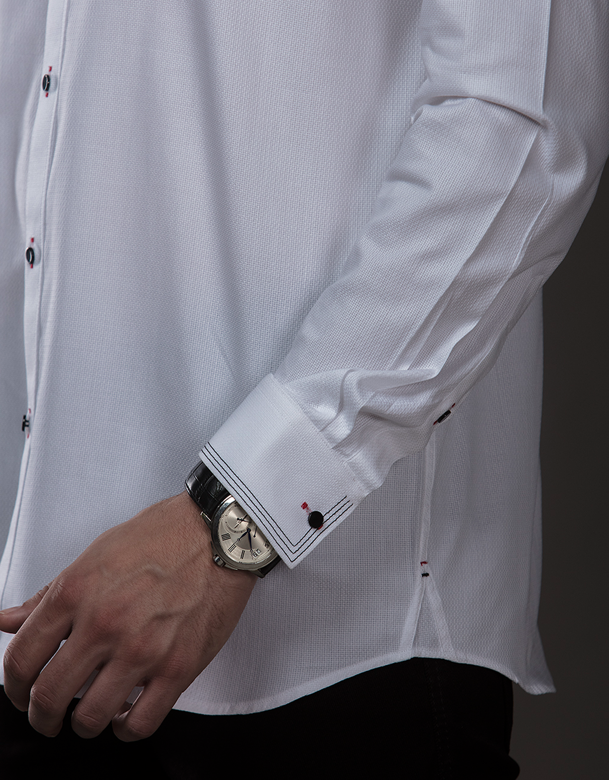 ROSE MOTIF WHITE SHIRT