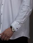 ROSE MOTIF WHITE SHIRT
