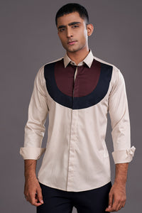 SEMI CIRCLE PATTERNED SHIRT