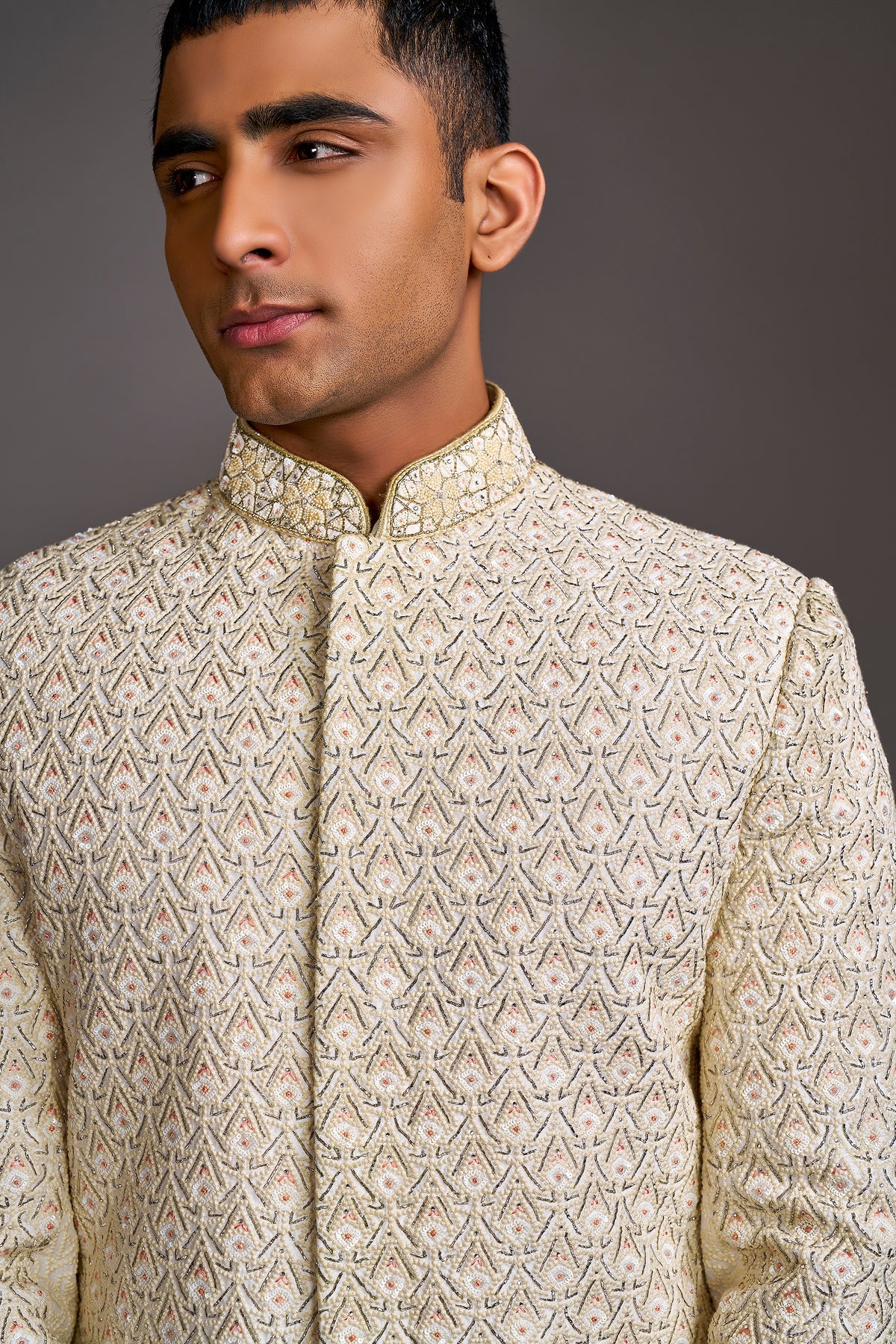 CREAM SHERWANI