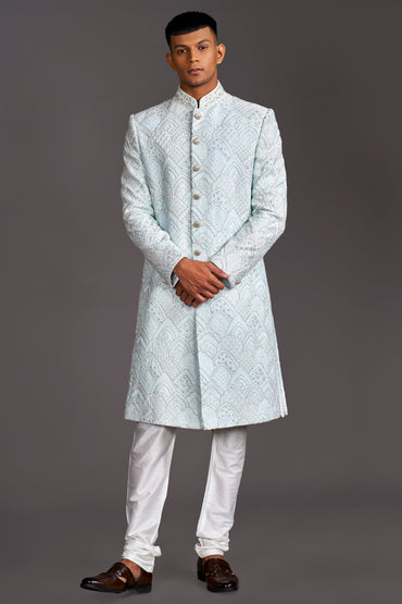 POWDER BLUE SHERWANI