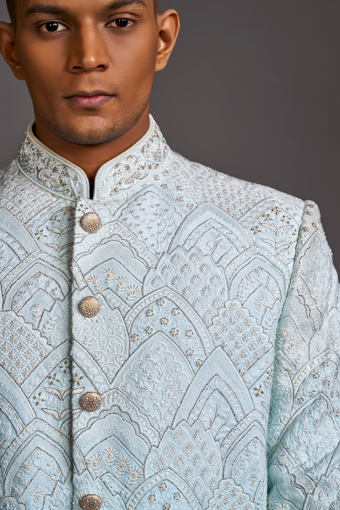 POWDER BLUE SHERWANI
