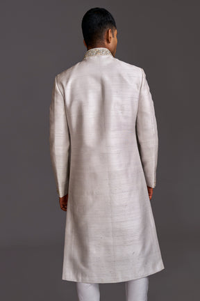 SILVER SHERWANI