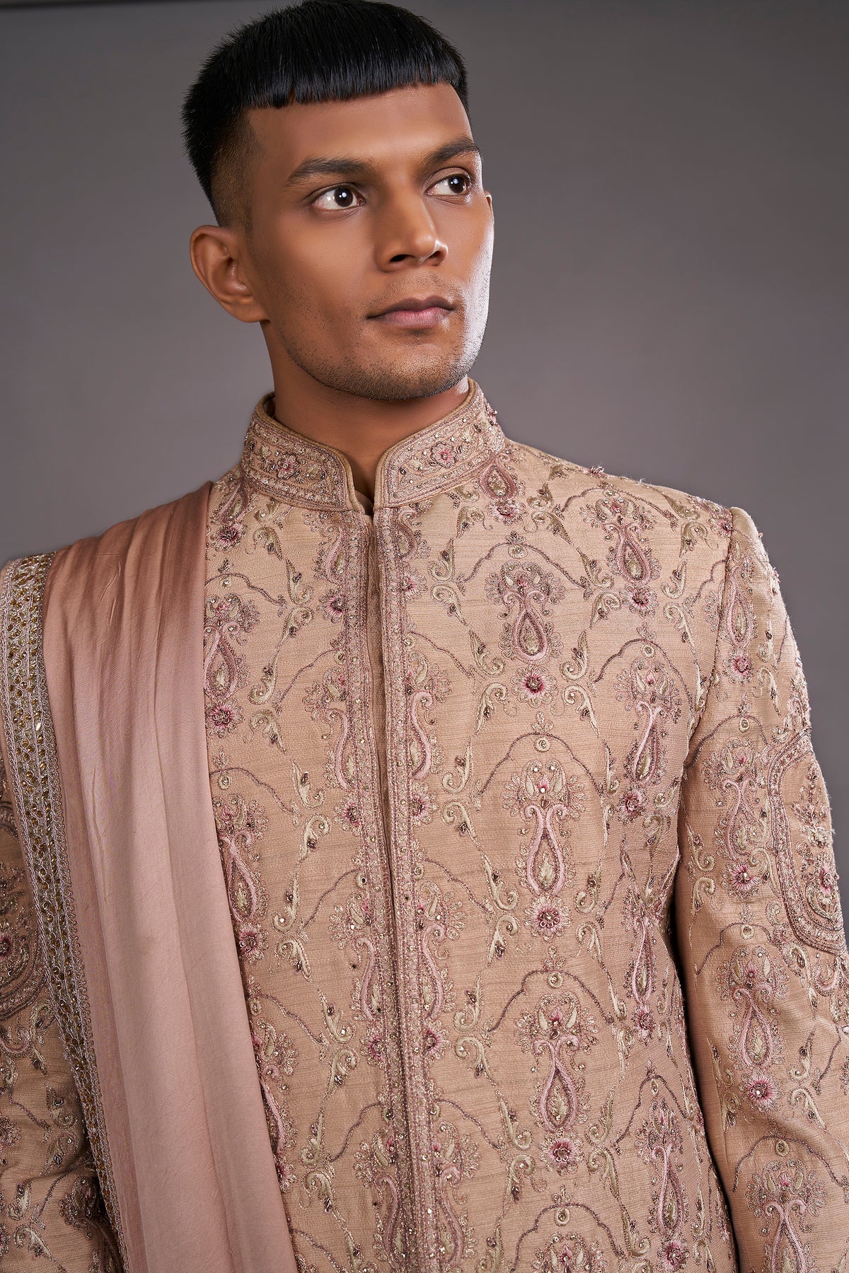 PEACH SHERWANI