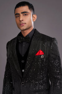 BLACK SHIMMERY SUIT