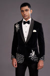 BLACK VELVET TUXEDO SUIT