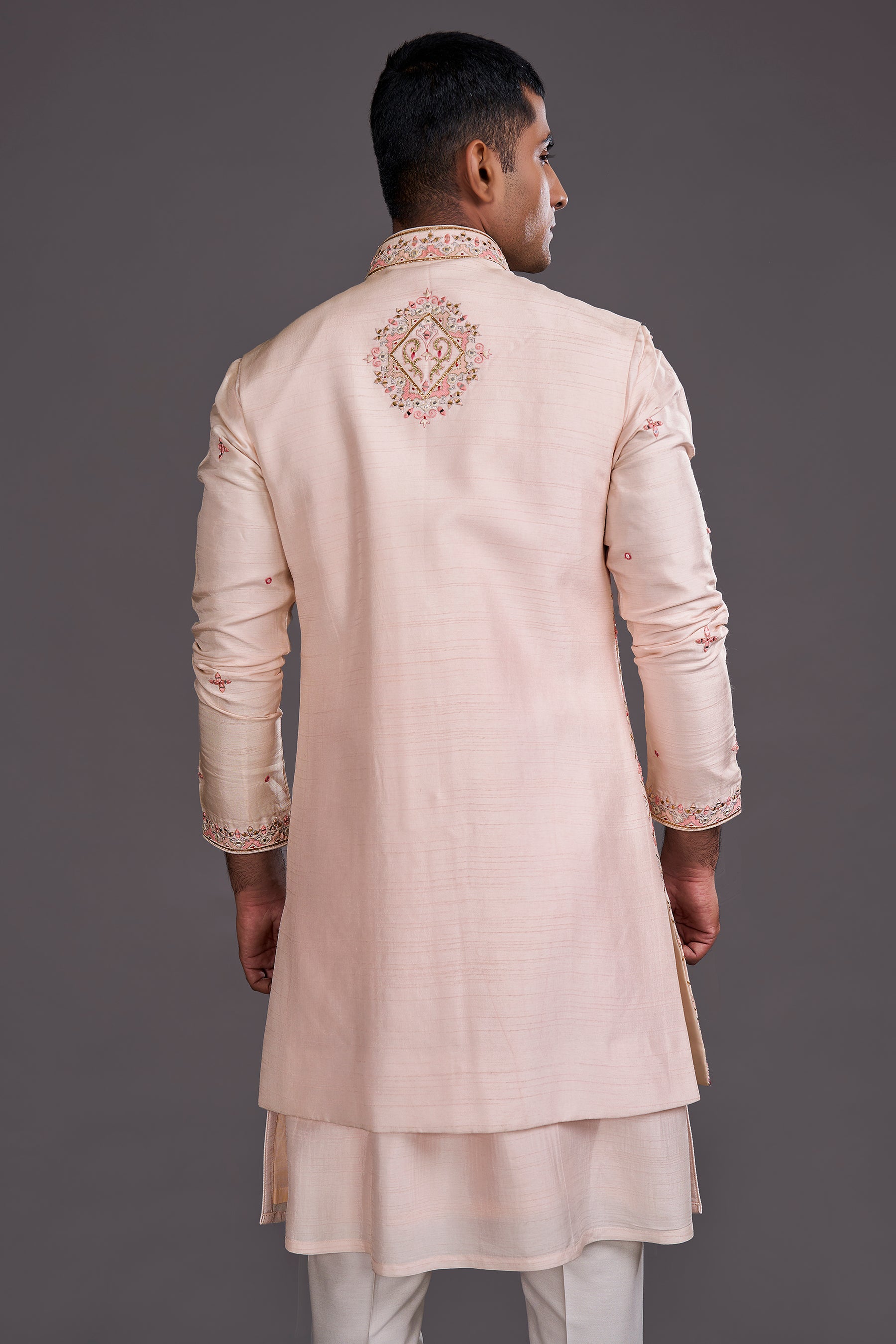 PINK LONG BUNDI SET