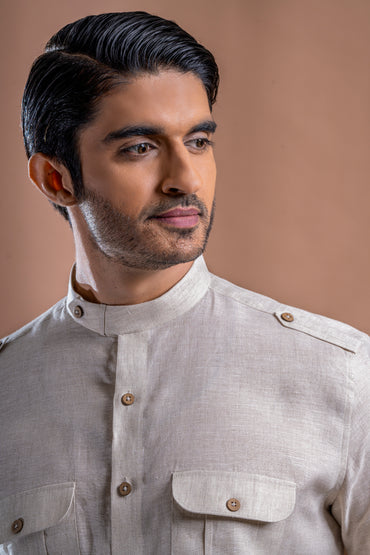Two Pocket Linen Kurti