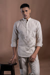 Natural Linen Floral Shirt