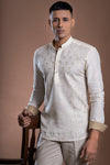 Cream Abstract Kurti
