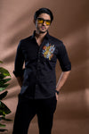 Colorful Tiger Hand Embroidered Shirt