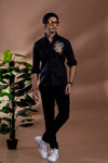 Colorful Tiger Hand Embroidered Shirt