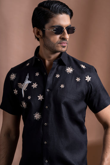 Golden Stars Hand Embroidered Shirt