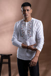 Geometric Hand Embroidered Shirt