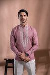 Onion Pink Linen Kurti