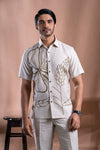 Natural Floral Hand Painted Shirt