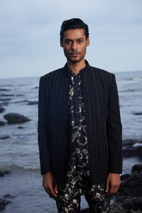 Black Coloured Indo-Western Set