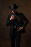Black Tuxedo with Intricate Embroidery