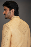 GEOMETRIC PATTERN GOLD SHERWANI