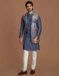 MULTICOLOUR BLUE BUNDI SET