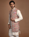 KASHMIRI EMBROIDERY OPEN BUNDI SET