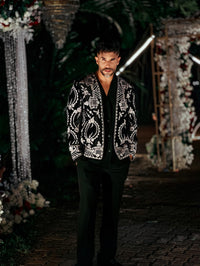 Suyyash Rai in Embroidered Crop Jacket Indo-Western with Shirt and Pant