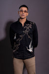Flying Swan Hand Embroidered Shirt