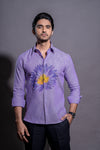 Floral Hand Painted Shirt - Purple