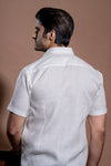 Floral Hand Painted Shirt - Blue