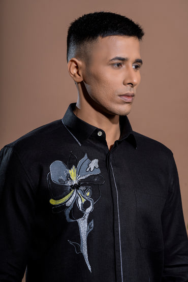 Floral Hand Painted Shirt