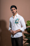 Floral Hand Painted Shirt - White