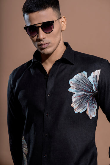 Floral Hand Painted Shirt
