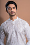 White Embroidered kurti