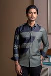 Uneven Cut Patterned Shirt