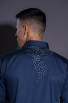 Blue French Knot Shirt