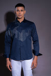 Blue French Knot Shirt