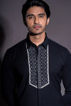 Black and White Laser Cut Shirt